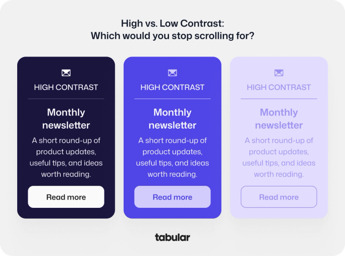 Readability and legibility in banner design.